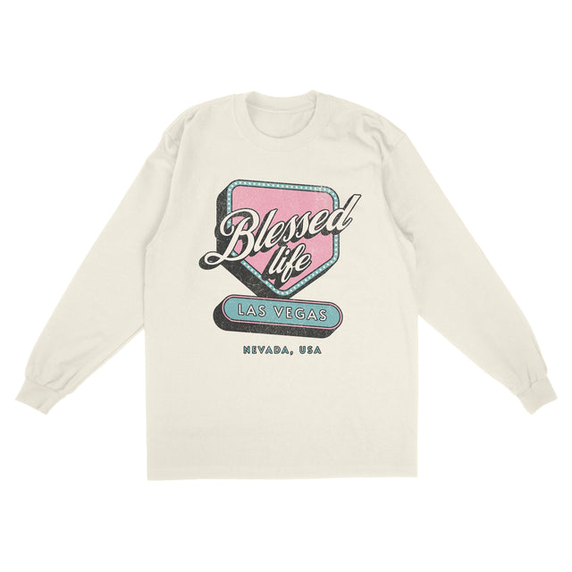 Blessed Life Long Sleeve Tee (Ivory)
