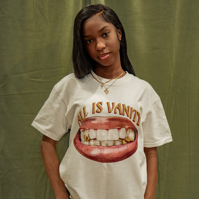 All Is Vanity Short Sleeve Tee (White)