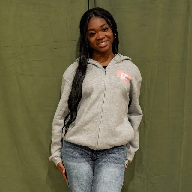 Pretty Girls Read Their Bibles Zip-Up Hoodie (Heather Gray)